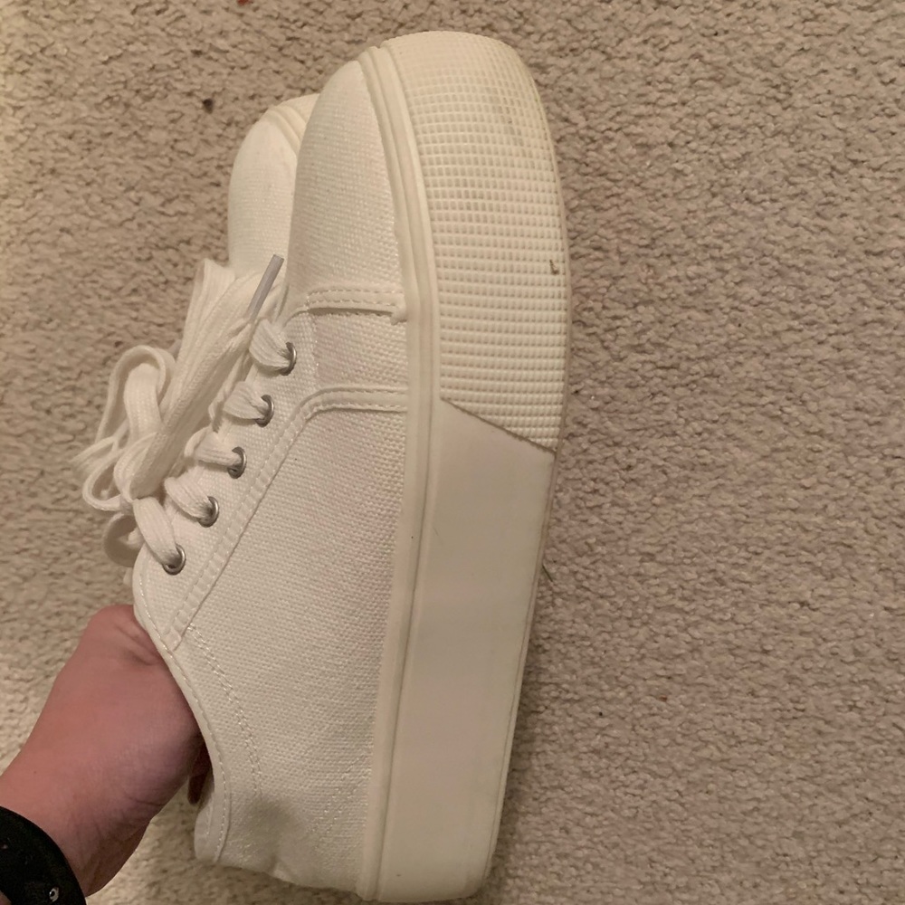 White platform shoes